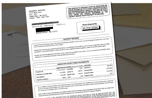 New Homeowners Beware: “Recorded Deed” Letters That Aren’t What They Seem